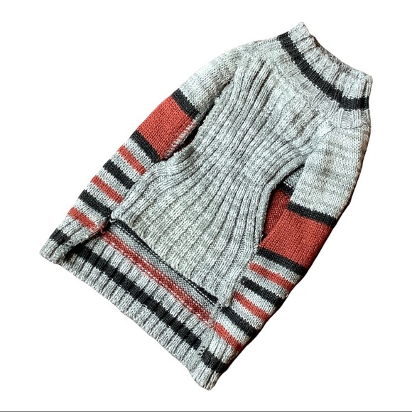 Striped Skull & Crossbones Dog Sweater - Picture 4 of 6